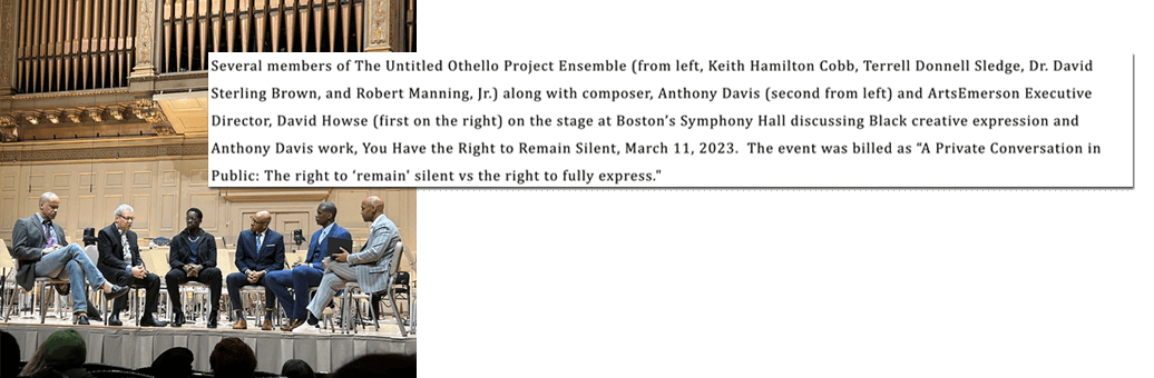 Boston Symphony Hall discussion on stage