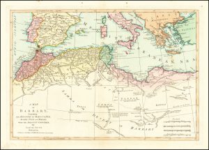 Depiction of the area of North Africa referred to as Barbary.